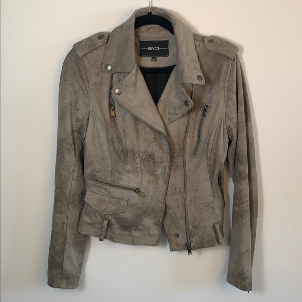 Suede Moto Jacekt